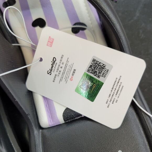 Brand New Sanrio Kuromi Black Heart Slippers Size: US 8 - Picture 8 of 10